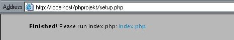 PHProjekt Setup Worked!